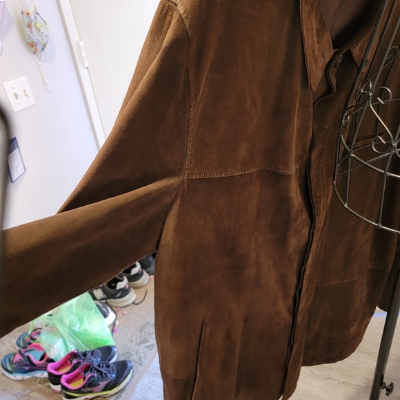 Koç classic: the tobacco suede overshirt Jacket size 56 XL EUC - Picture 5 of 15